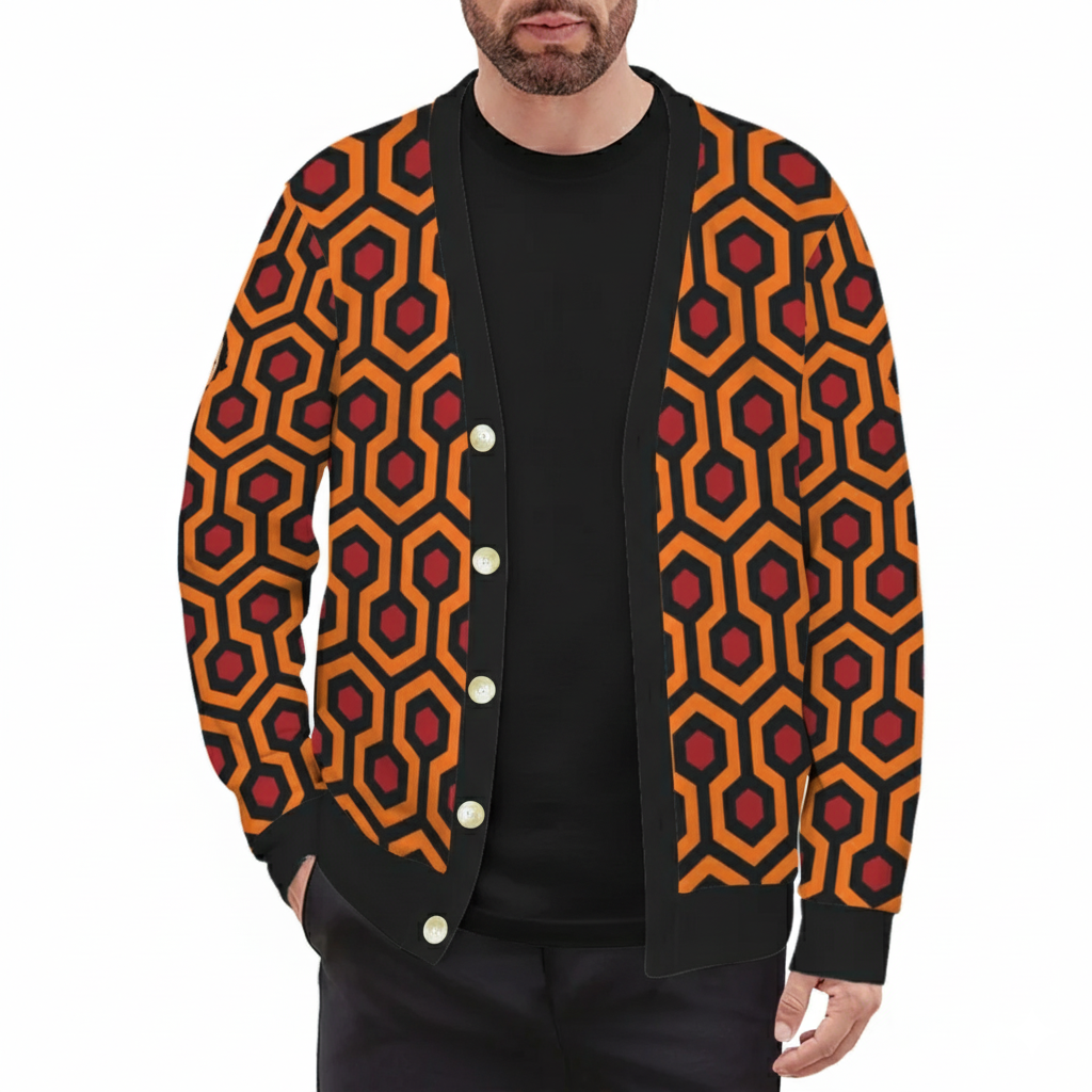 Men’s Overlook Hotel Pattern Cardigan – The Shining Inspired Fashion