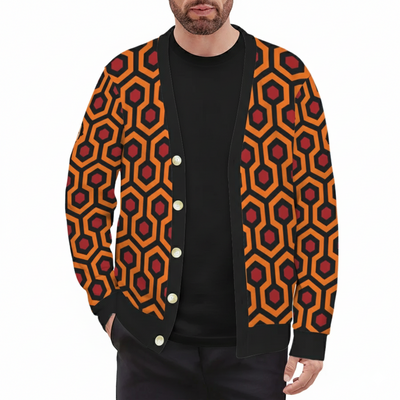 Men’s Overlook Hotel Pattern Cardigan – The Shining Inspired Fashion