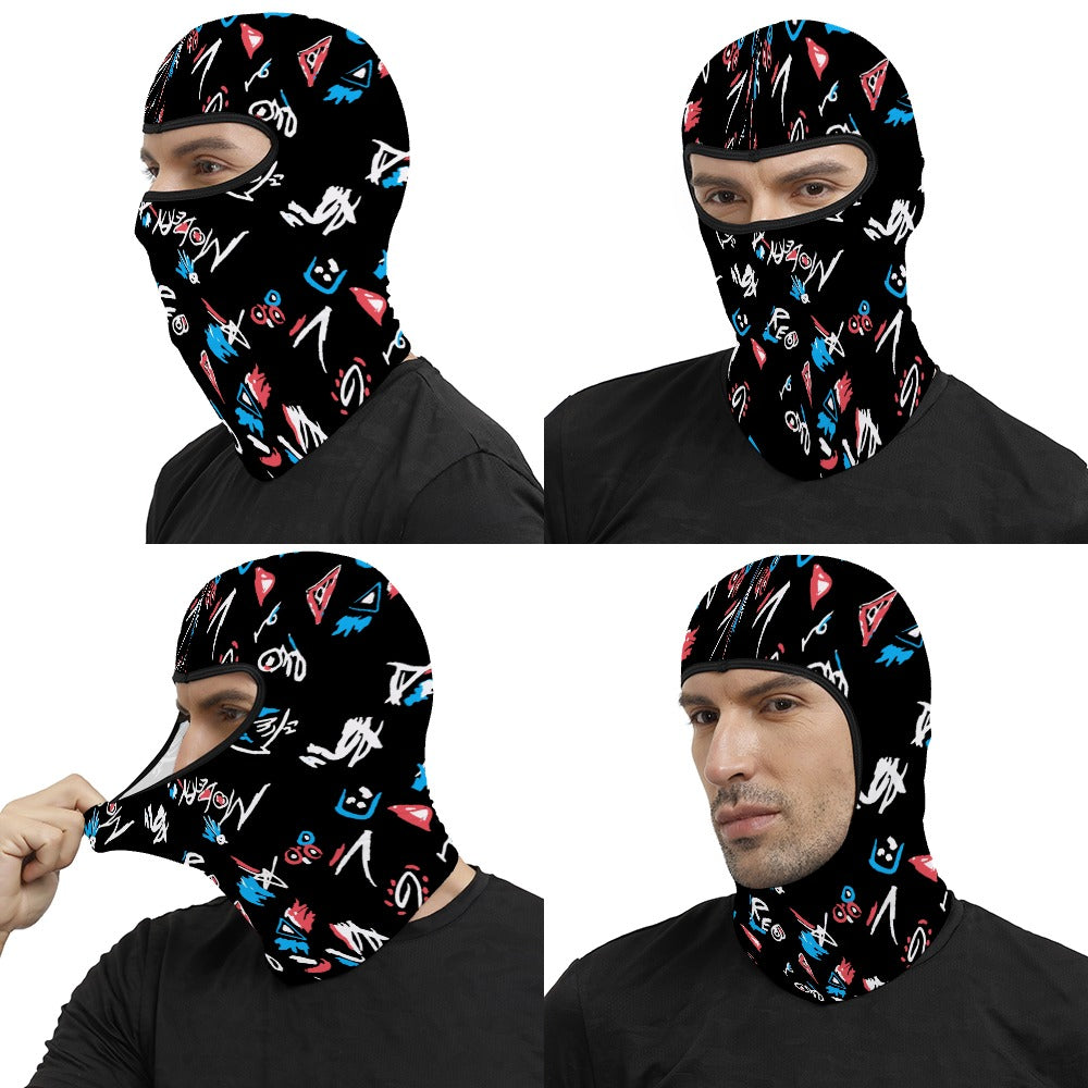Modern erminator T-800 Graffiti Balaclava – Cyberpunk Ski Mask
