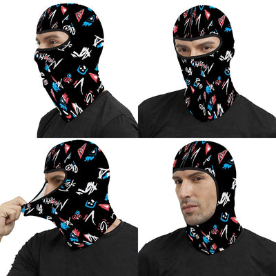 Modern erminator T-800 Graffiti Balaclava – Cyberpunk Ski Mask