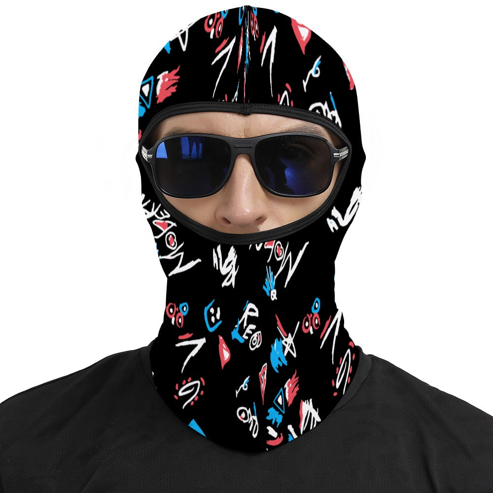 Modern erminator T-800 Graffiti Balaclava – Cyberpunk Ski Mask