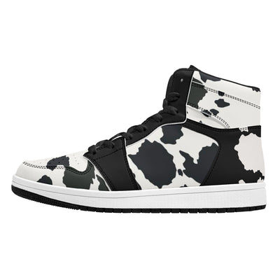 Moo-licious Cow Print Sneakers High Top