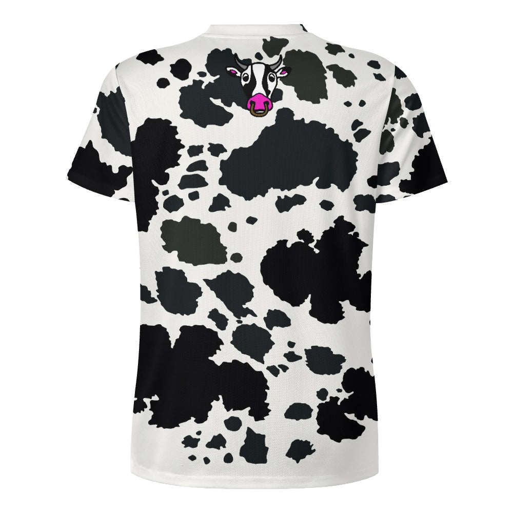 Moolicious Cow Print T-shirt Icy Silk