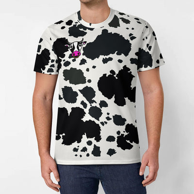 Moolicious Cow Print T-shirt Icy Silk