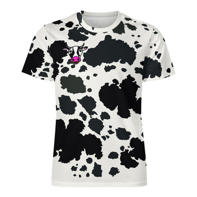 Moolicious Cow Print T-shirt Icy Silk
