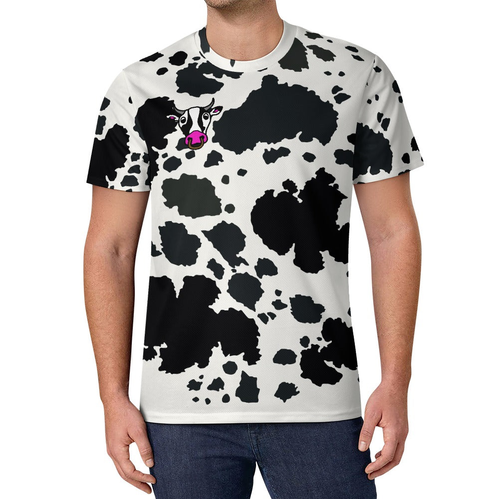 Moolicious Cow Print T-shirt Icy Silk
