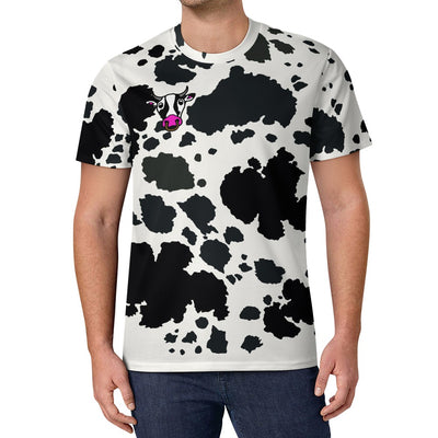 Moolicious Cow Print T-shirt Icy Silk