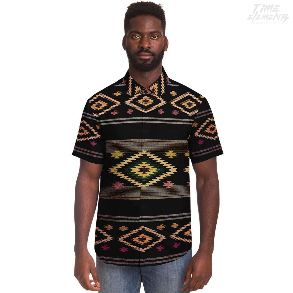 ZCFZJW Vintage Button Down Shirts for Men Ethnic Style Long Sleeve Retro Aztec  Print Button V Neck Graphic Tee Shirt Loose Regular Fit Pullover Tops Red  XL - Walmart.com