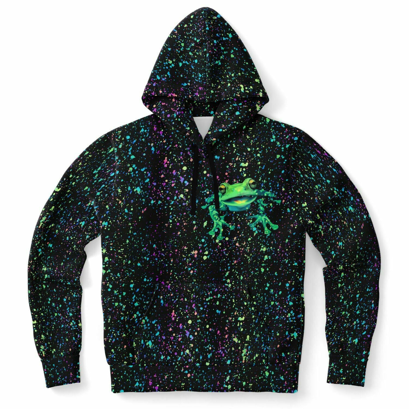 Neon Frog Glow in the Dark Effect Fashion Hoodie