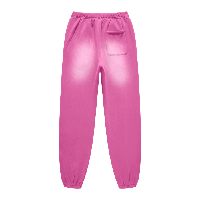 (Pink Donut with Dripping Glaze | Oversized Dyed Fleece Joggers