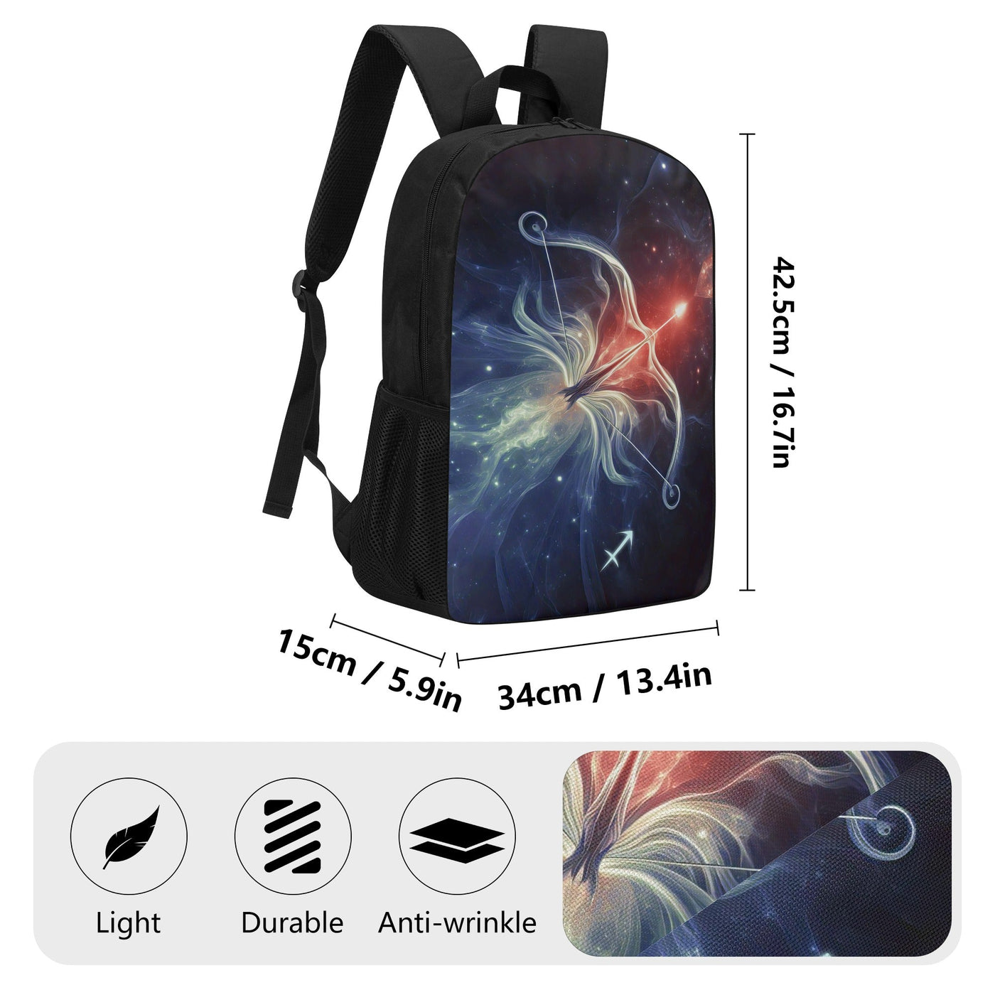 Sagittarius Zodiac Sign 17'' Backpack