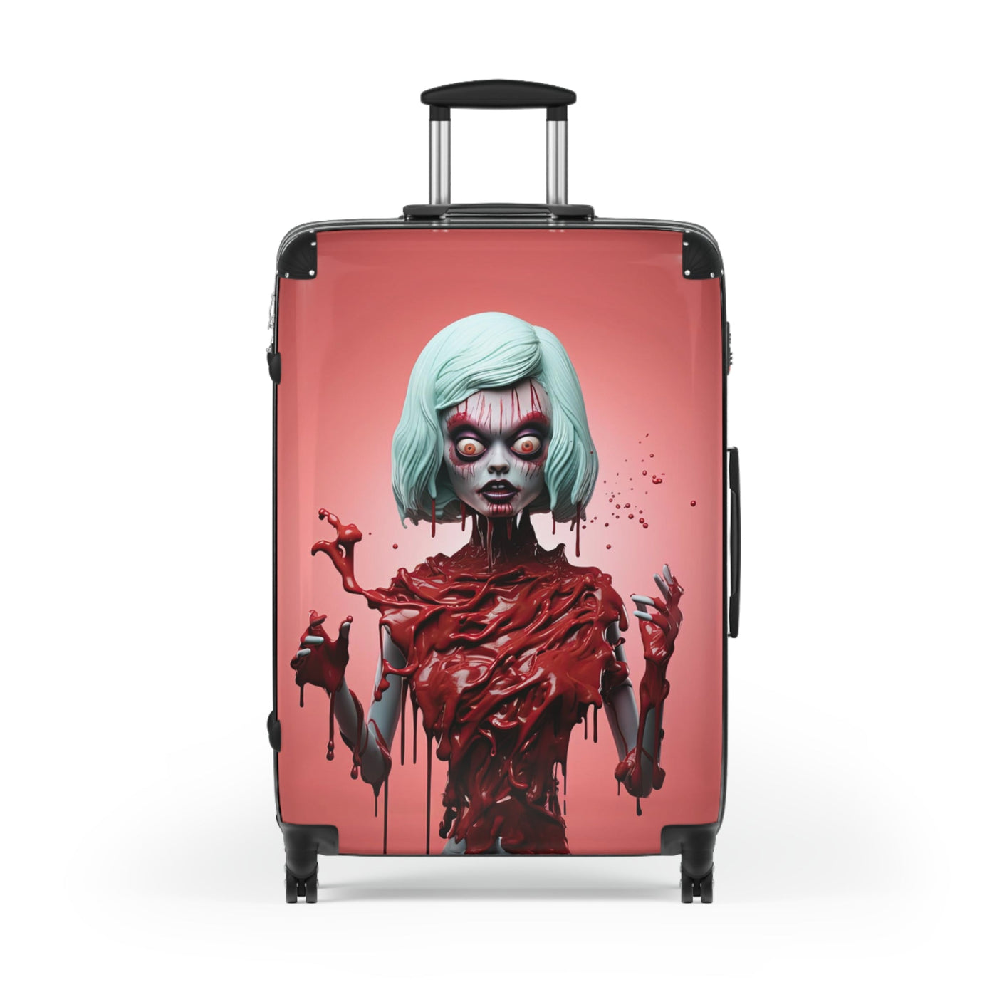 Scary Choco Doll Pop Surreal Travel Suitcase Luggage