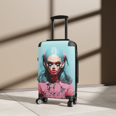 Scary Doll Pop Surreal Travel Suitcase Luggage