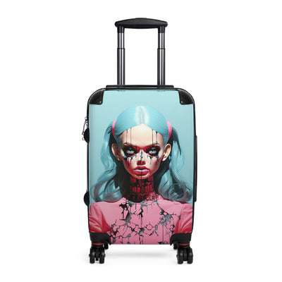 Scary Doll Pop Surreal Travel Suitcase Luggage