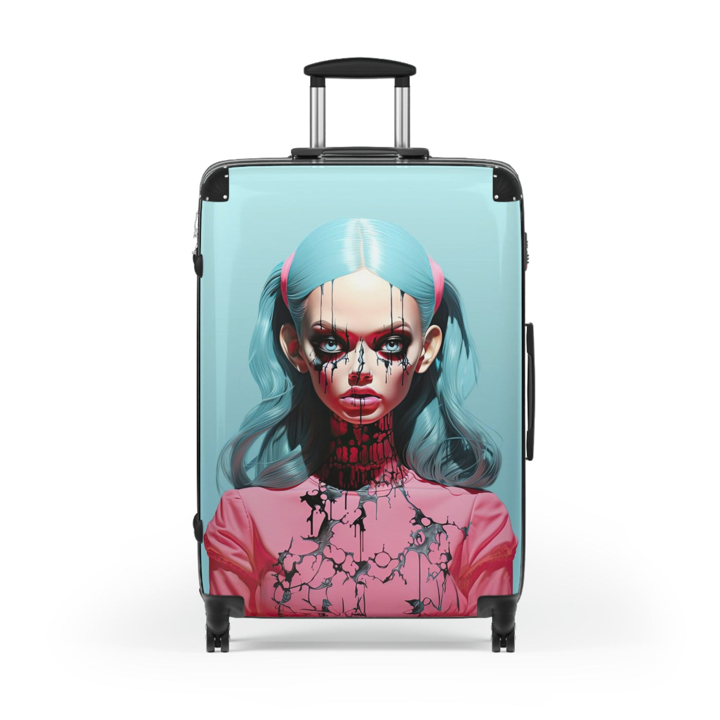 Scary Doll Pop Surreal Travel Suitcase Luggage