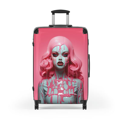 Scary Melting Doll Pop Surreal Travel Suitcase Luggage