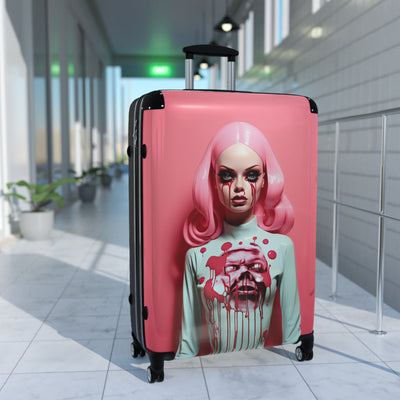 Scary Plastic Doll Pop Surreal Travel Suitcase Luggage