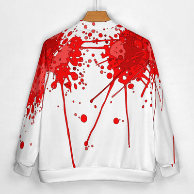 Sickstem, Red Ink Splatter Splash Raglan College Jacket