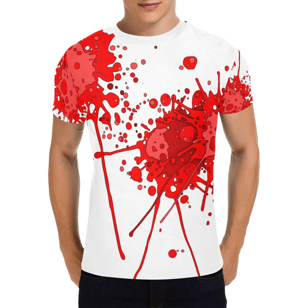 Sickstem Red Ink Splatter Splash T-shirt V3
