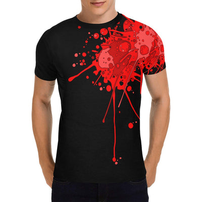 Sickstem's Red Ink Splatter Splash T-shirt (Black)