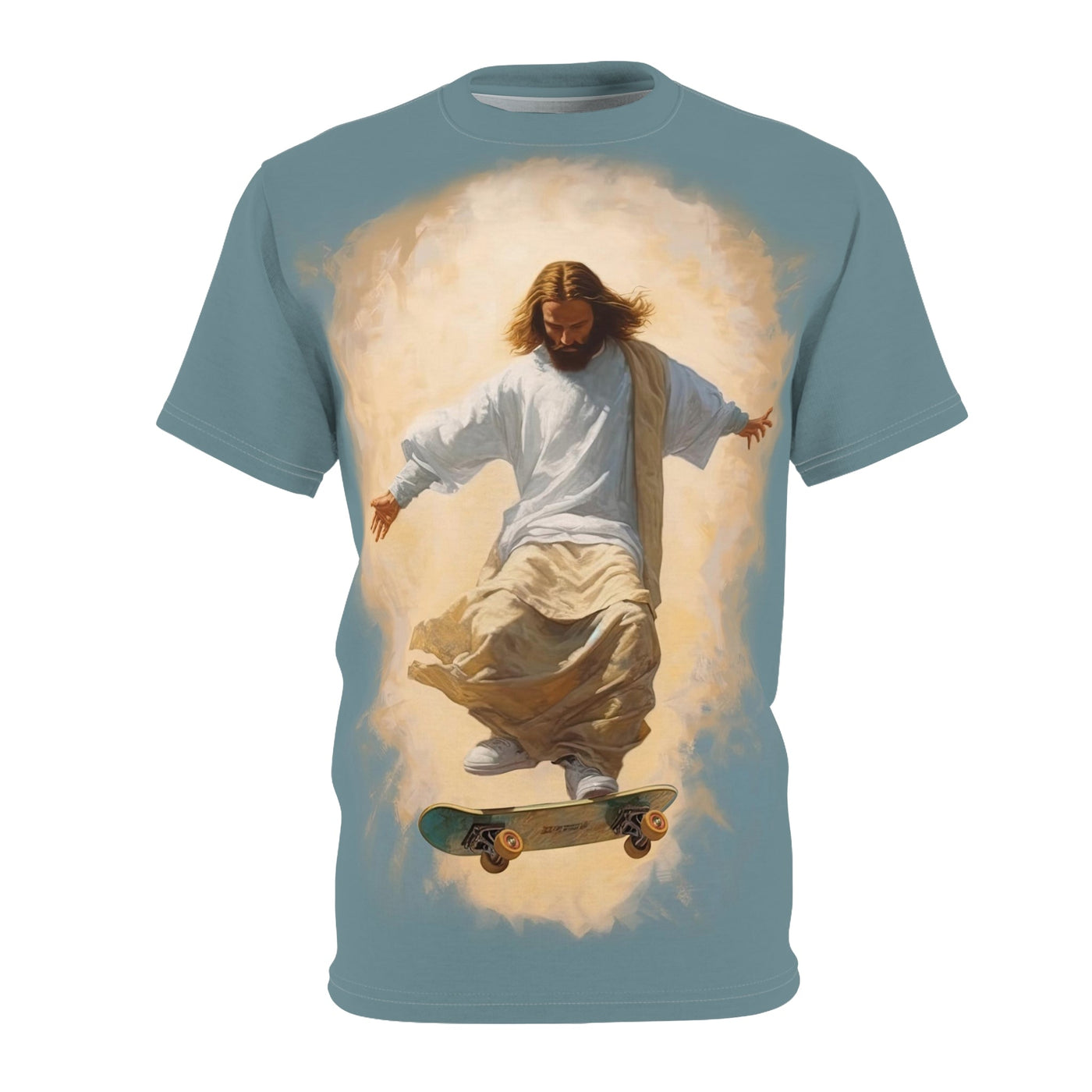 Skateboarding Jesus T-shirt | TimeElements.shop