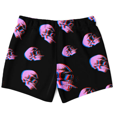 Skull with burning Cigarette - Van Gogh Tribute Swim Shorts