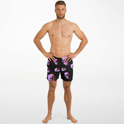 Skull with burning Cigarette - Van Gogh Tribute Swim Shorts