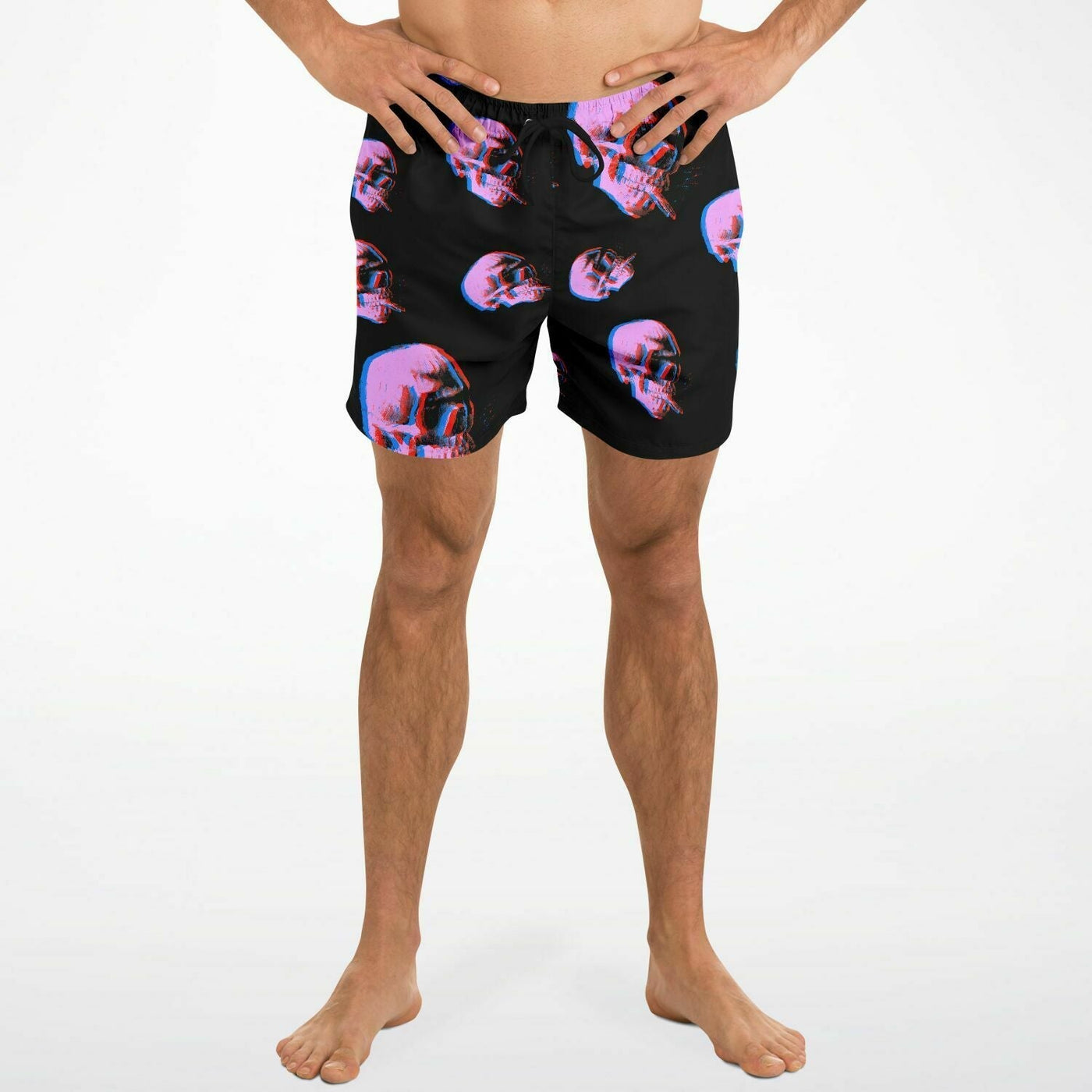 Skull with burning Cigarette - Van Gogh Tribute Swim Shorts