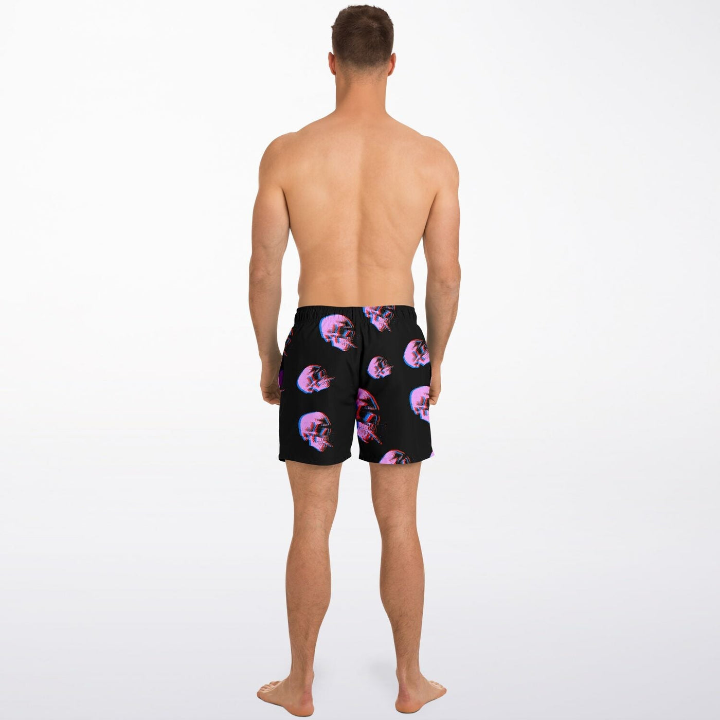 Skull with burning Cigarette - Van Gogh Tribute Swim Shorts