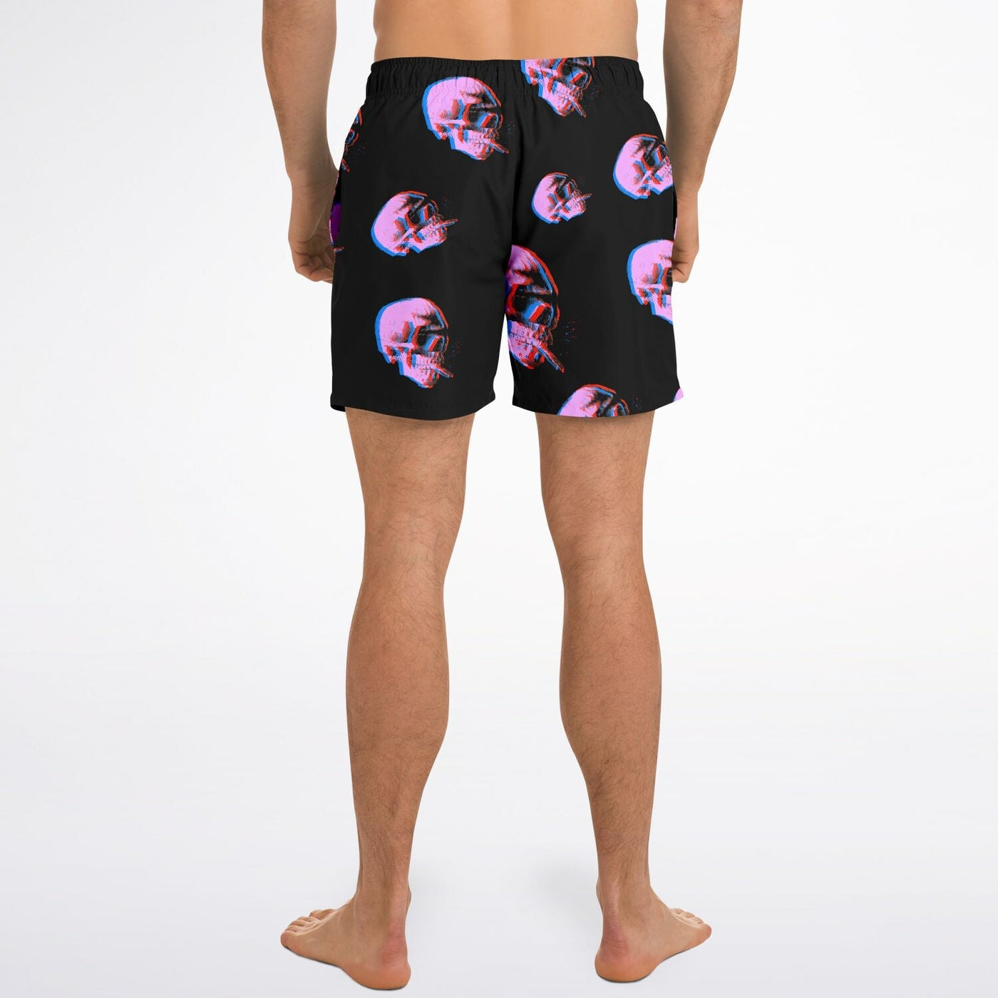 Skull with burning Cigarette - Van Gogh Tribute Swim Shorts