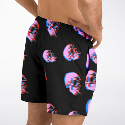 Skull with burning Cigarette - Van Gogh Tribute Swim Shorts