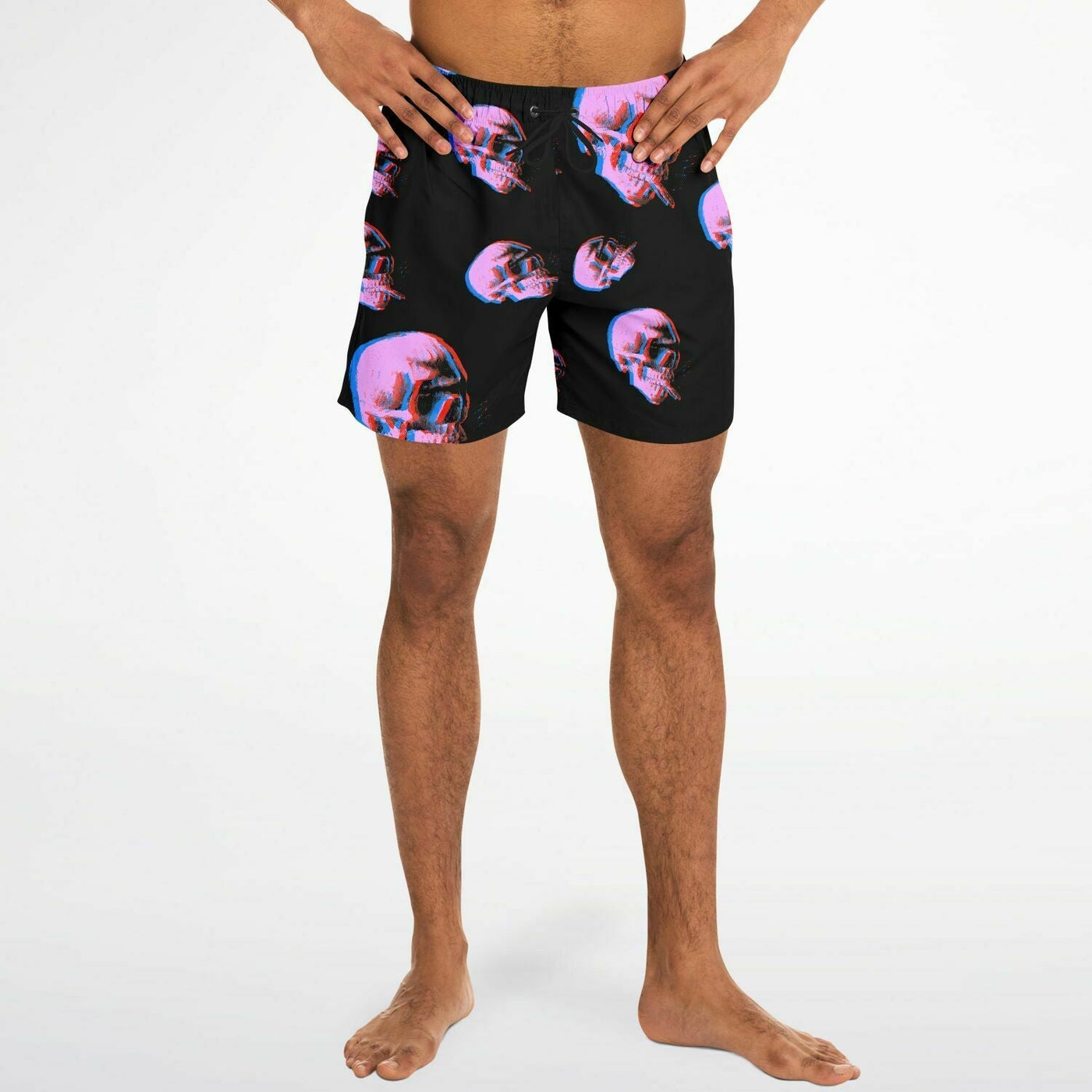 Skull with burning Cigarette - Van Gogh Tribute Swim Shorts