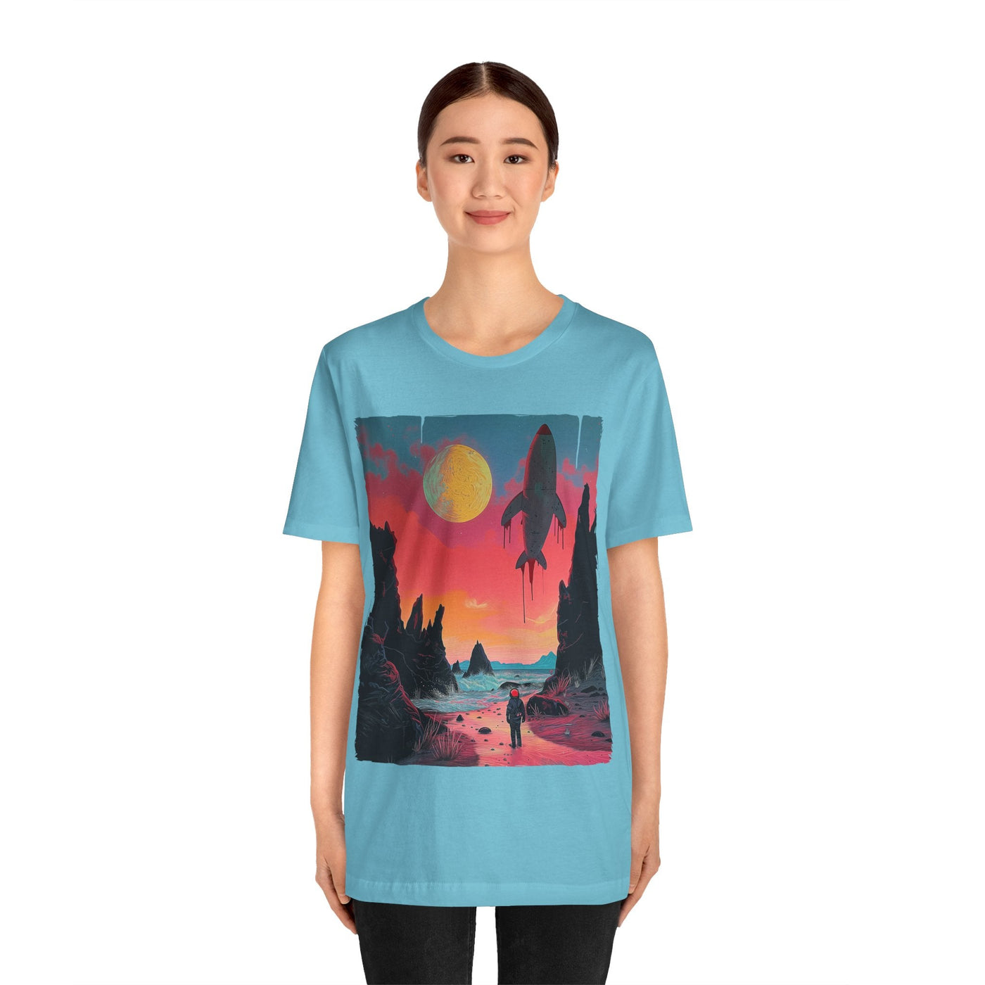 Solitary Beach in a Dystopian Future Unisex T-shirt
