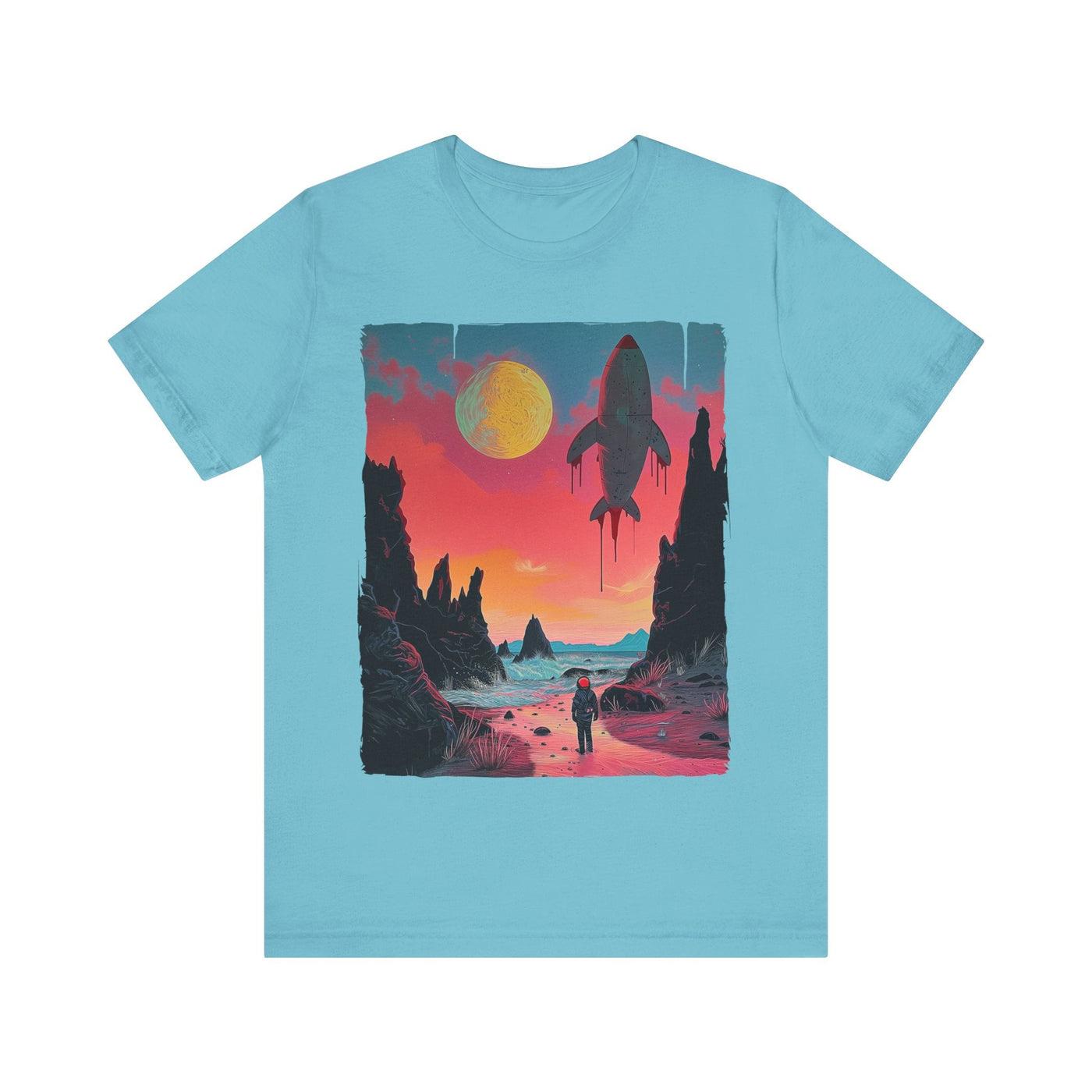 Solitary Beach in a Dystopian Future Unisex T-shirt