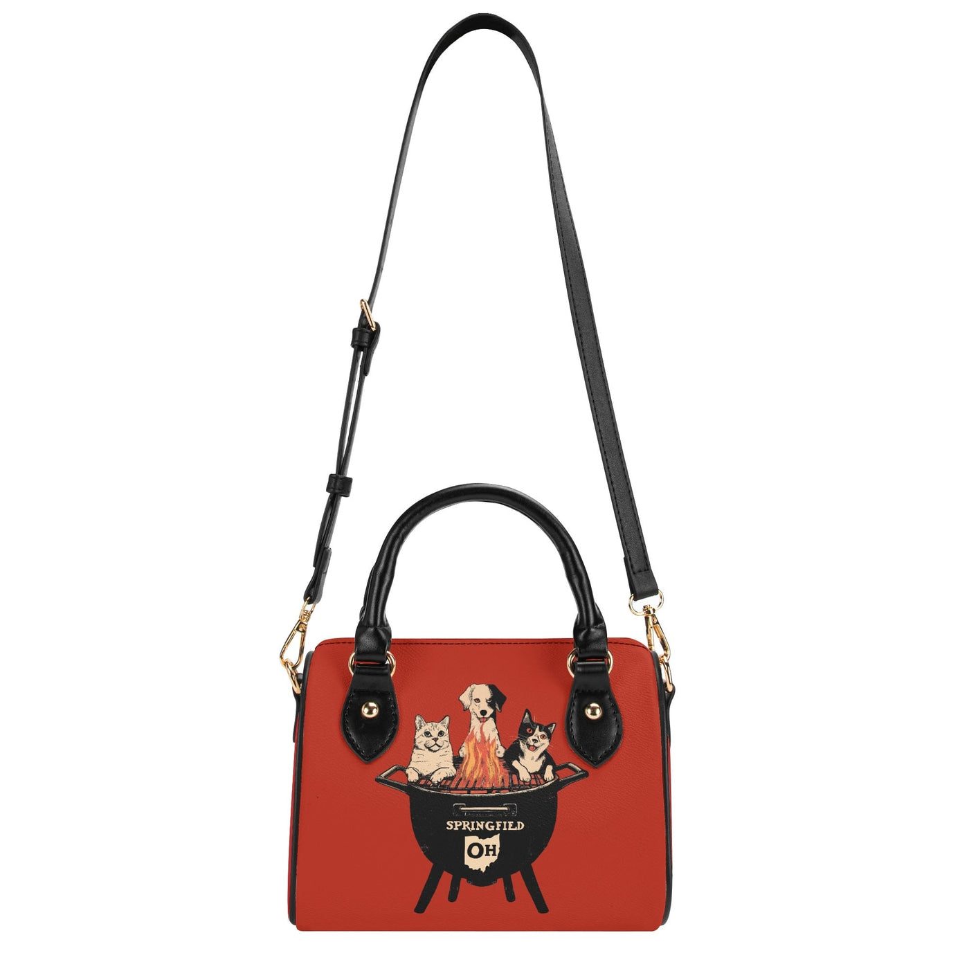 Springfields BBQ Meme Sweatshirt (AKA They’re Eating the Pets) – Mini Boston Satchel Handbag