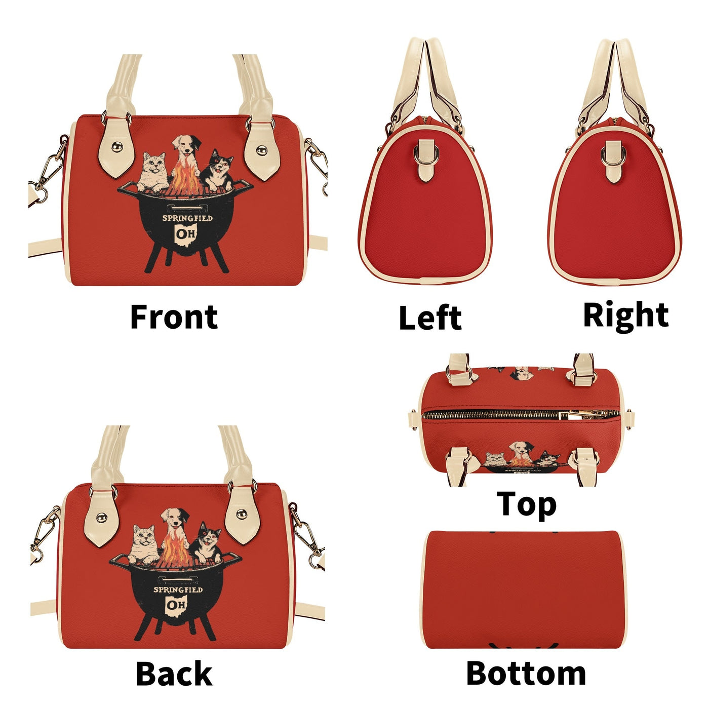 Springfields BBQ Meme Sweatshirt (AKA They’re Eating the Pets) – Mini Boston Satchel Handbag