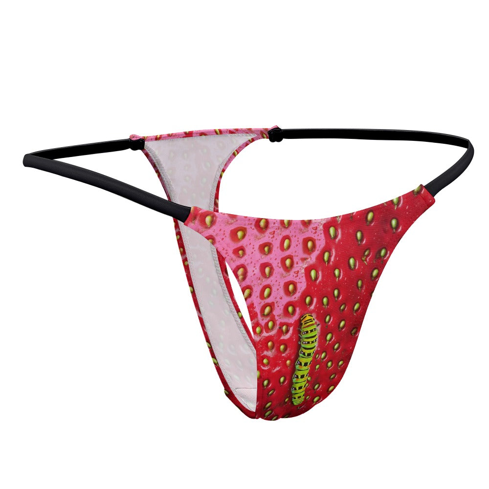 Strawberry & Caterpillar Sexy Thong - Bold Fun Swimwear