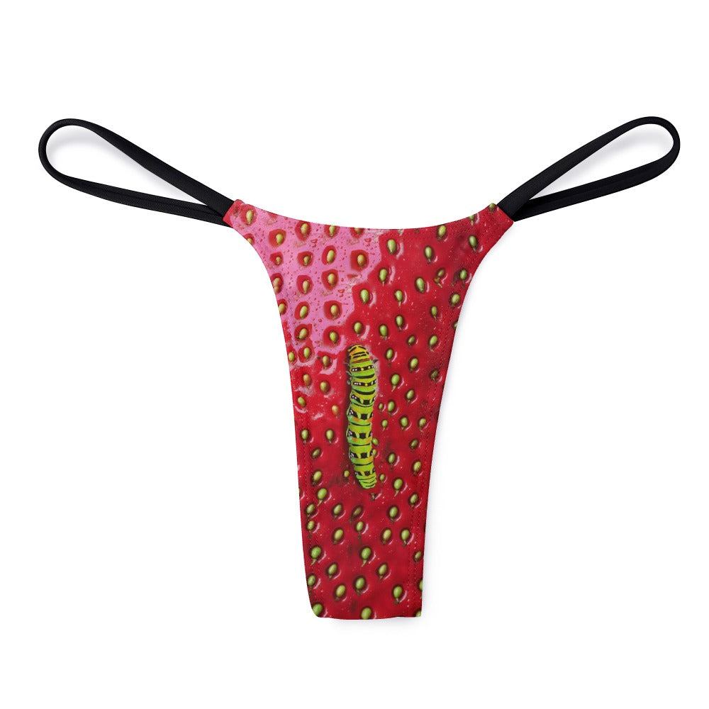 Strawberry & Caterpillar Sexy Thong - Bold Fun Swimwear