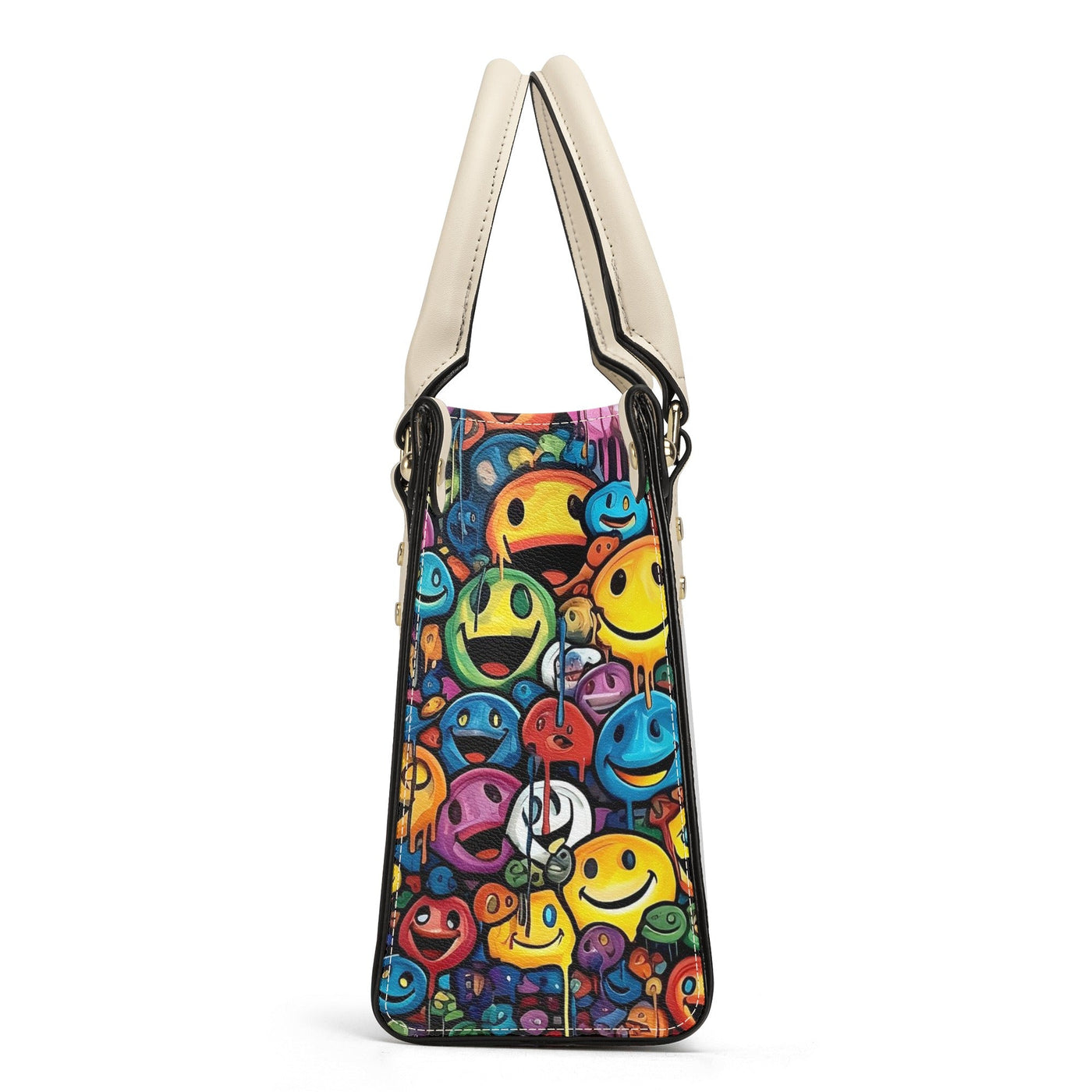 Street Art Smileys Acid House Pattern Luxury Women Tote Handbag