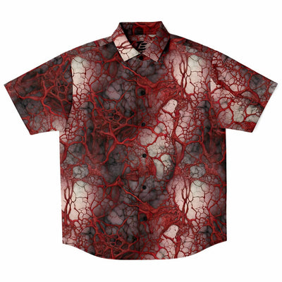 Suminagashi Art Style Creepy Lymphatic System Short Sleeves Shirt
