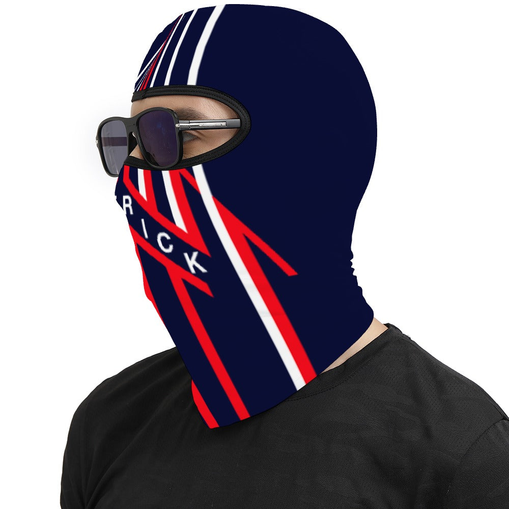 side view of  Top Gun Maverick Balaclava – Fighter Pilot Helmet Graphic Ski Mask
