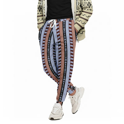 The Dude's Joggers with Iconic Lebowski Pajamas Pattern