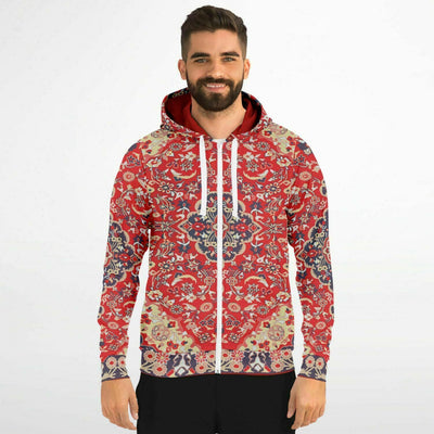 The Dude's Rug With Bowling Tape | Lebowski Zip-up Hoodie