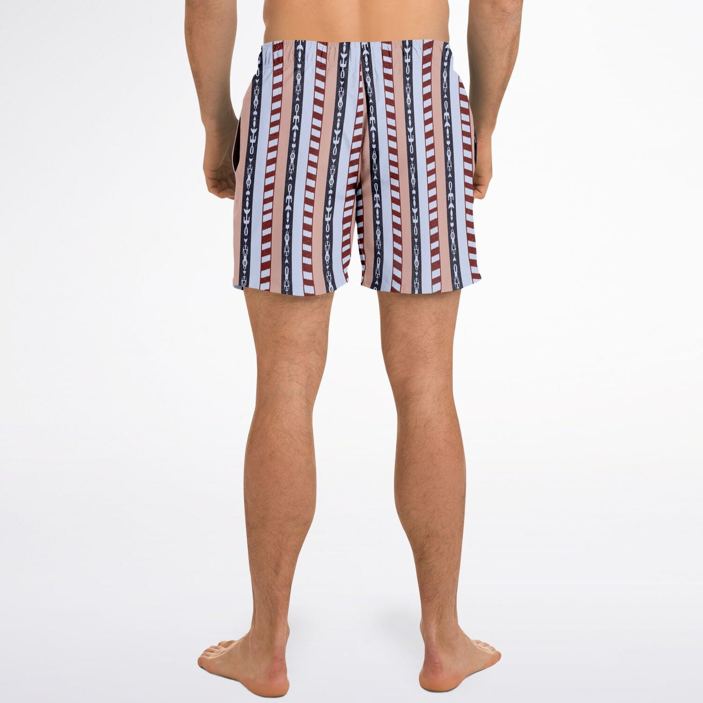 The Dude's Swim Shorts with Iconic Lebowski Pajamas Pattern