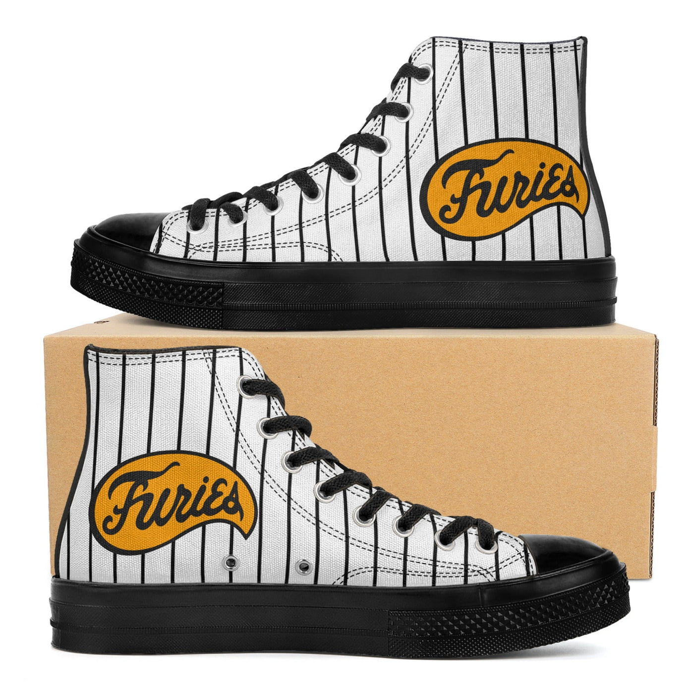 The Furies Classic High-Top Canvas Sneakers - Iconic baseball Gang in The Warriors Movie