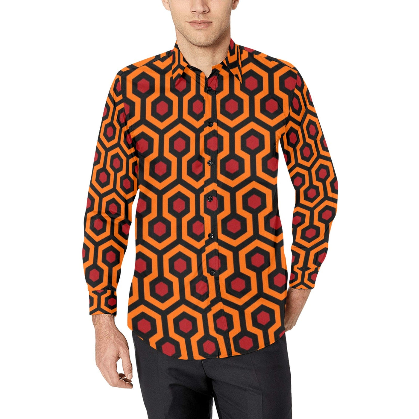 The Shining Overlook Pattern Elegant Long Sleeve Shirt