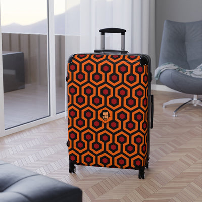 The Shining Suitcase with Overlook Hotel Carpet Pattern