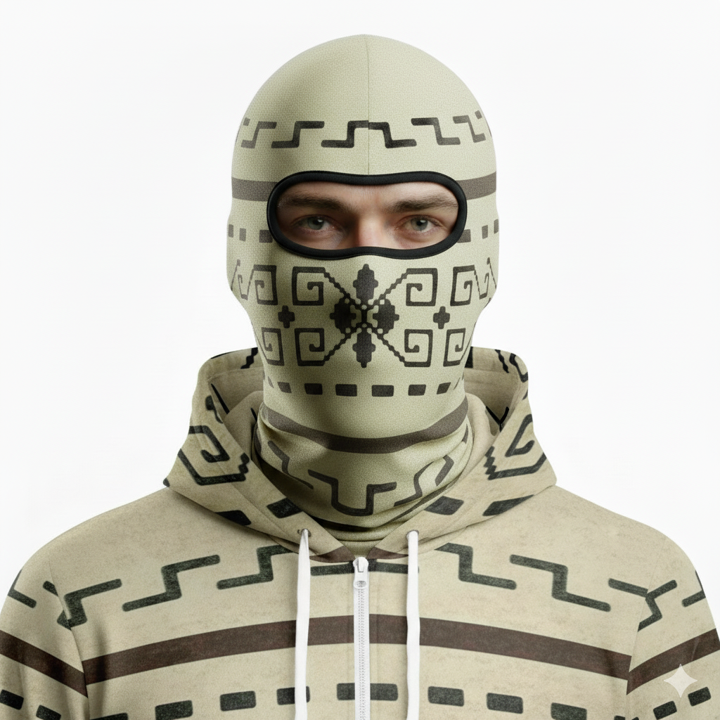 The Dude Lebowski Cardigan Pattern Balaclava Face Mask with timeelements .shop lebowski zip up hoodie