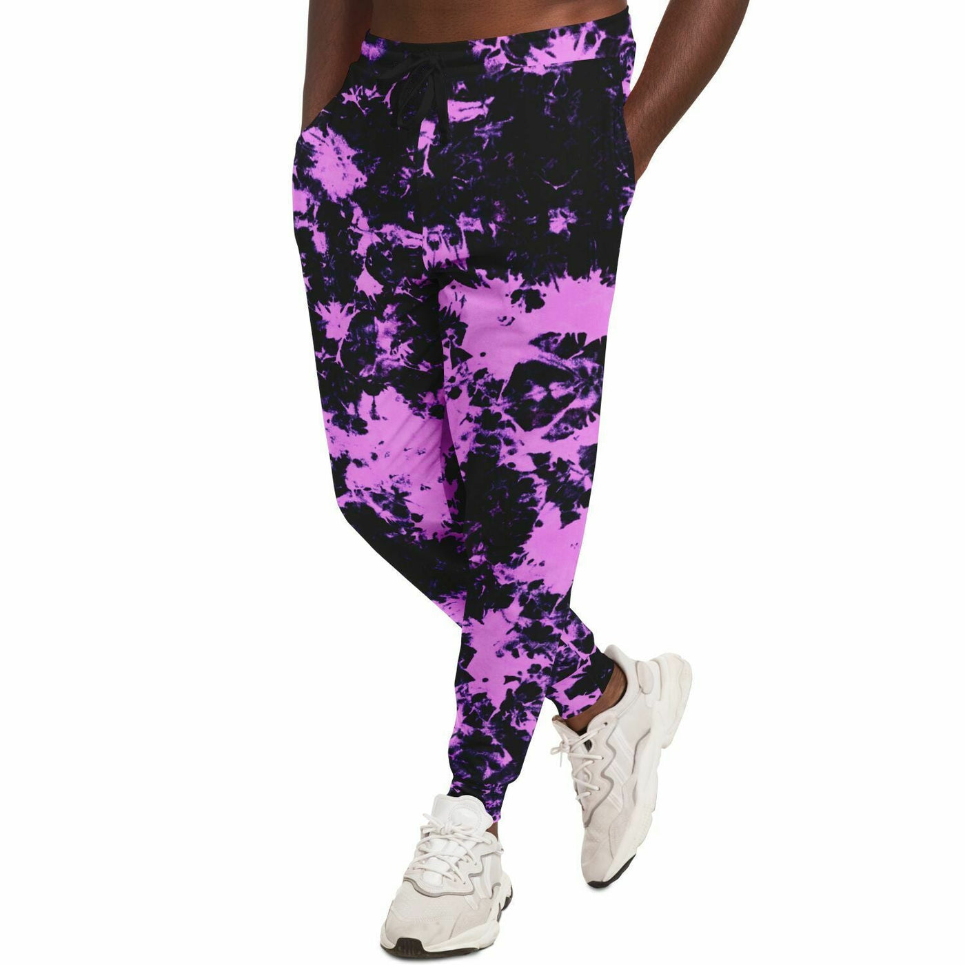 Tie-Dye Effect Joggers Black Pink | Retro pop Fashion Joggers