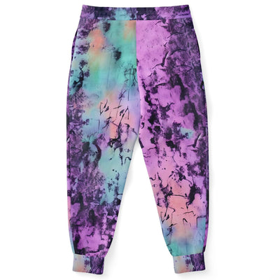Tie-Dye Effect Joggers Rainbow Purple | Retro Pop Fashion Pants